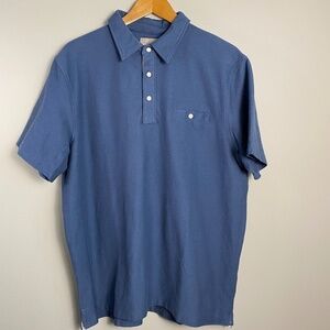 Jachs‎ New York Men's Short Sleeve Blue Medium Weight Polo Shirt Size XL Pocket